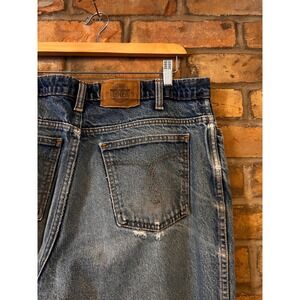 Vintage 80s GWG Great Western Garments Mens Blue Denim Jeans Straight Leg 36x32